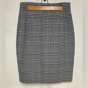 Vintage‎ Toffs Houndstooth Pencil Skirt Made in USA Size 10 Black White Office